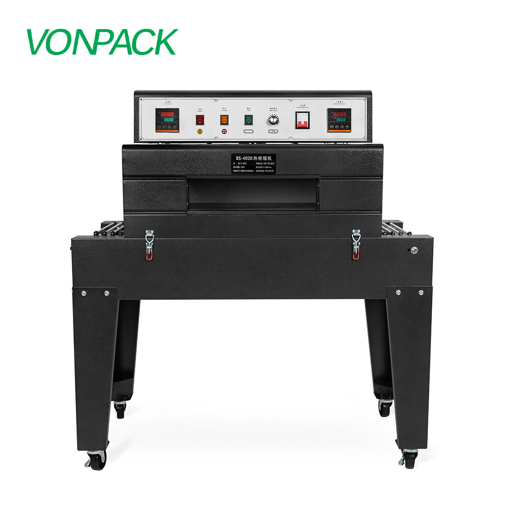 Roller 4020 Double Heating Large Electrical Box  Automatic PP POH PVE  Packing Film Shrink Wrapping Machinery With Stand