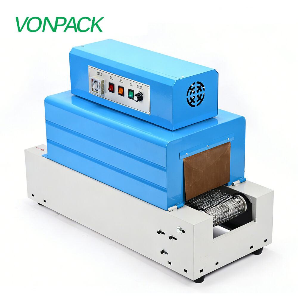 Mesh 2015 Small Shrink Wrap Machine Heat Tunnel Box Plastic Film Shrink Wrapping Machine Factory Packing Machine for Bottles