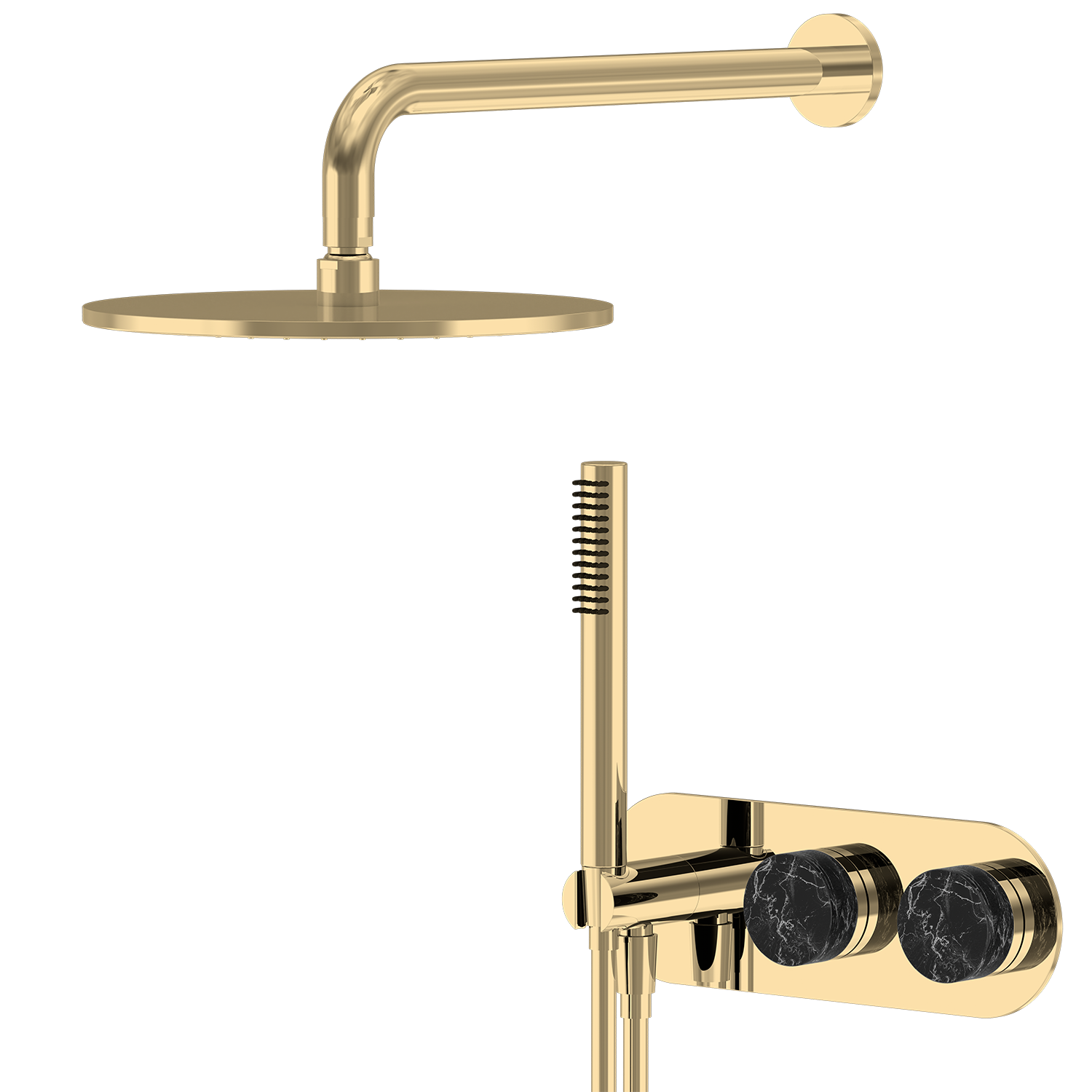 74 Series WRAS Good Selling Bathroom Rainfall Shower Mixer Set