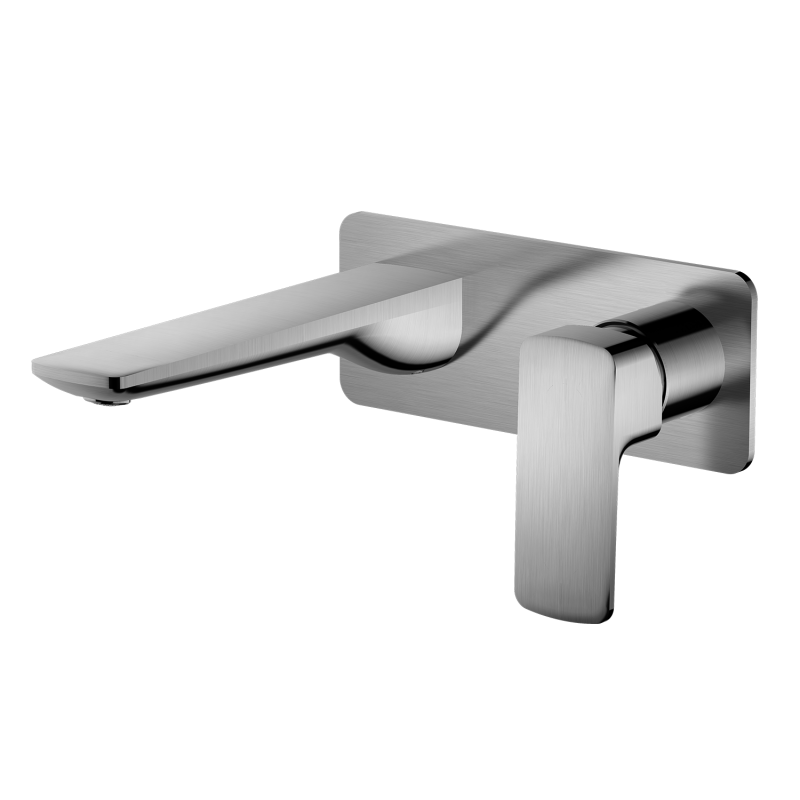 wall mount bathroom sink faucet brushed nickel