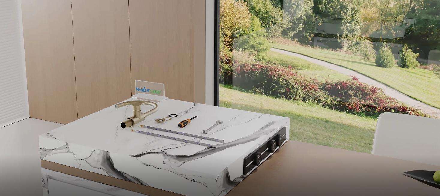 Kitchen faucet installation