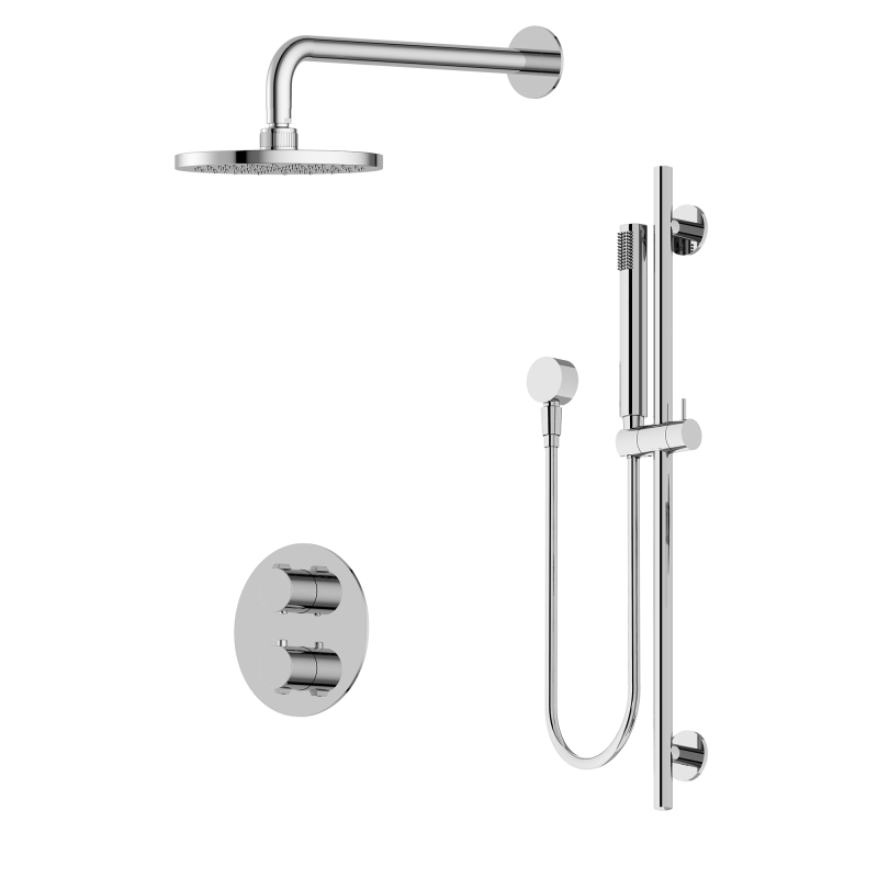 Wras Wall Mounted Bathroom Rain Concealed Shower Set