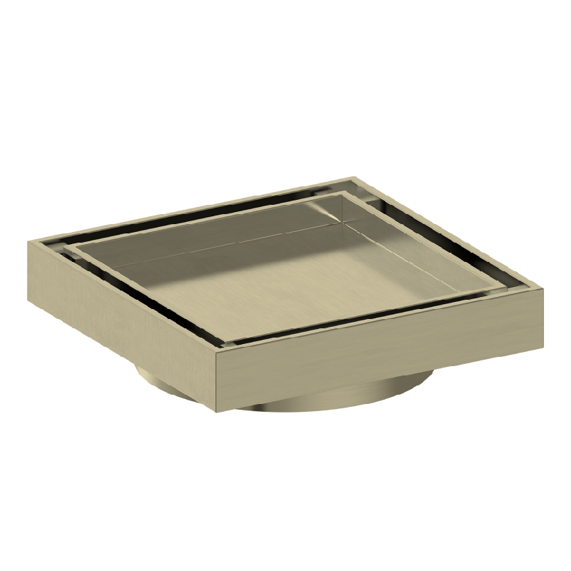Square Tile Insert Floor Drain Invisible Design for Luxury Bathroom