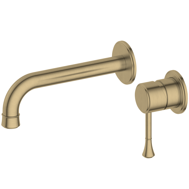 87 Series Wall-Mount Basin Faucet Retro Brass Single Handle
