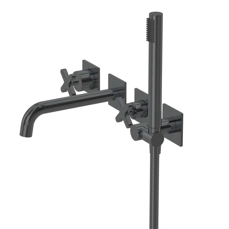 X Series Wall Modern Solid Brass Bathroom Hand Shower Faucet set