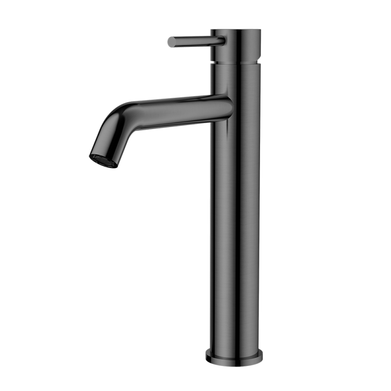 Deck-Mounted Bathroom Faucet Splash-Free Tall Basin Mixer