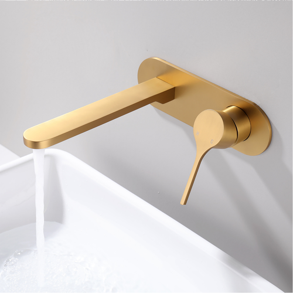 S180 Single Handle Wall mount Bathroom Vanity Sink Faucet Shower Set with Shower Head