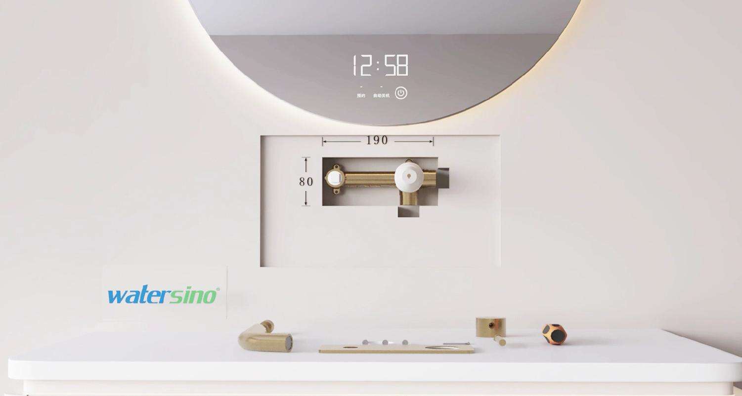 Wall-mounted basin faucet installation