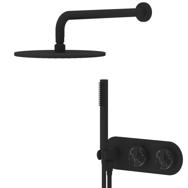 Hot Sale Rainfall 74 Series Modern Bath DZR Brass Wall Mounted Bathroom Shower Hand Set