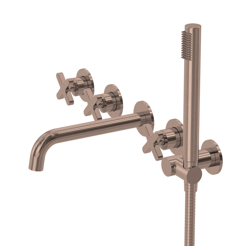 X Series Watermark Rainfall Rose Gold Bathroom Hand Shower Set