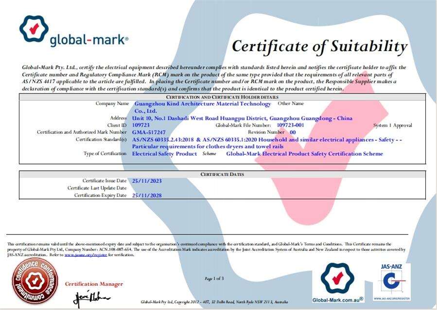 Standards Australia Approval