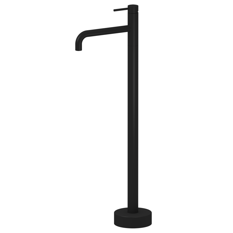 Matte Black Freestanding Tub Faucet Single Handle Floor Mount