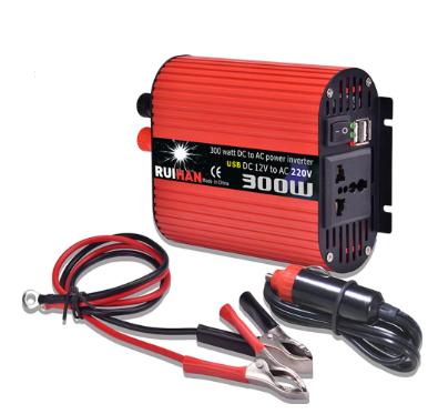 ¡Salvador de energía para coche! Inversor de 300W con carga rápida dual USB, de 12V a 110V en segundos