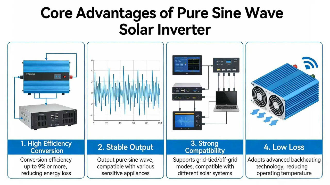 What Are the Advantages of Pure Sine Wave Solar Inverters?
