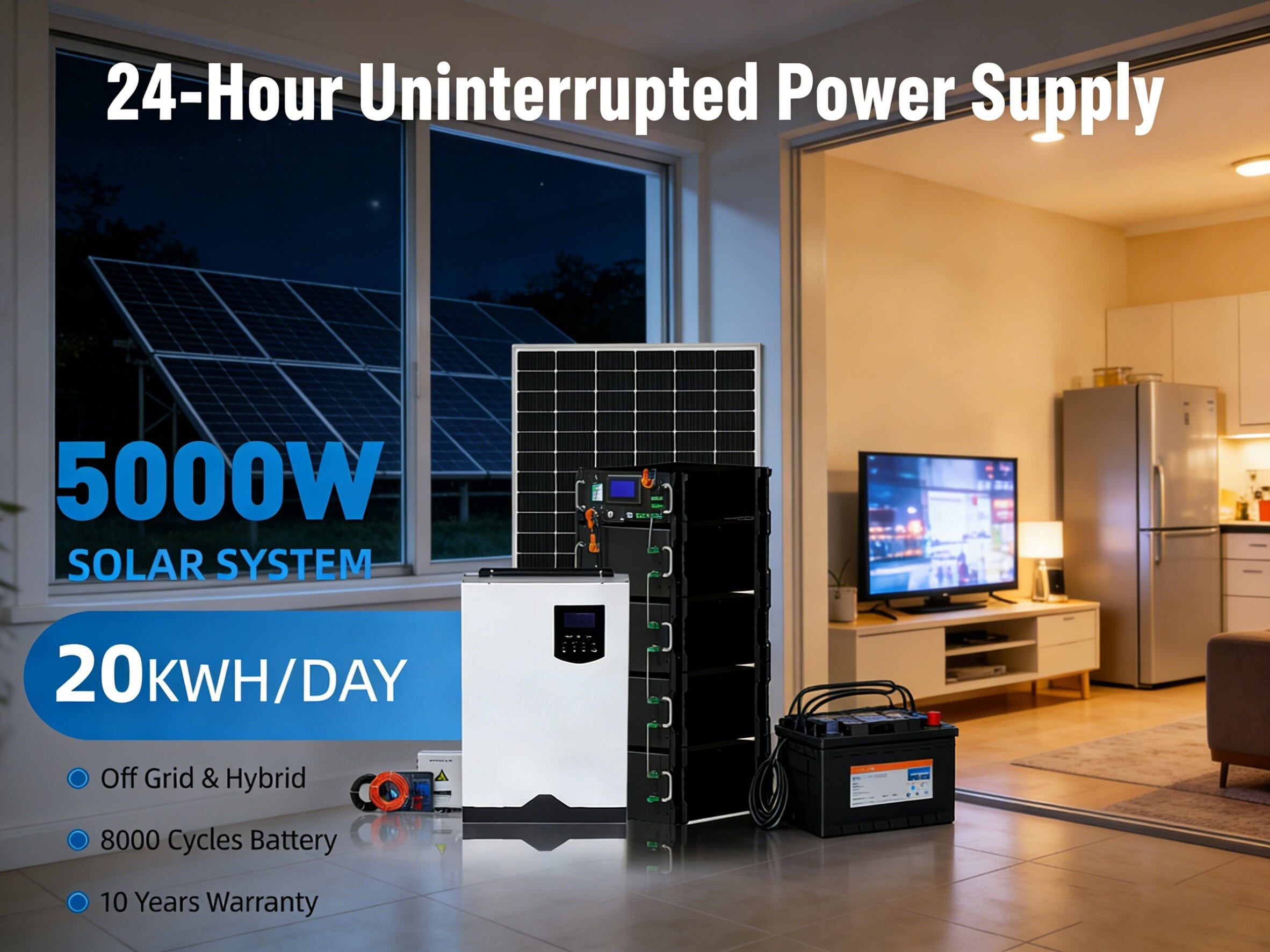 태양광 에너지 시스템이 24시간 지속적인 전력 공급을 달성할 수 있을까요?