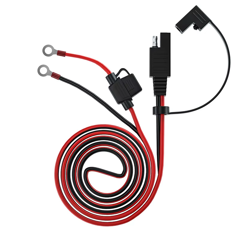 Double insurance SAE plug extension cable: double lock for safe power supply of car and solar panel