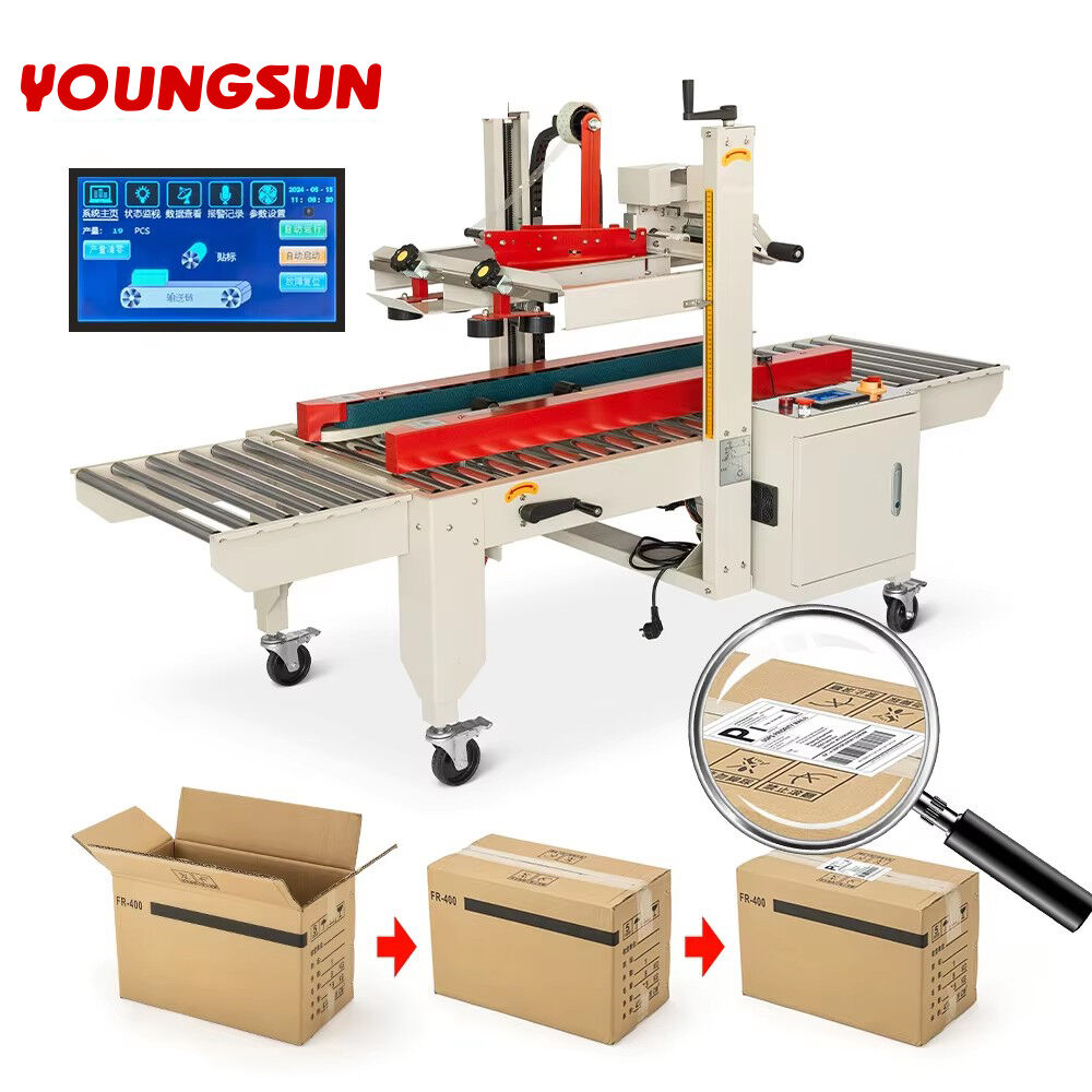 FXC-5050I Automatic Corrugated Box Packing Machine Labeling Machine Seals Box Top and Bottom Packing With Tape