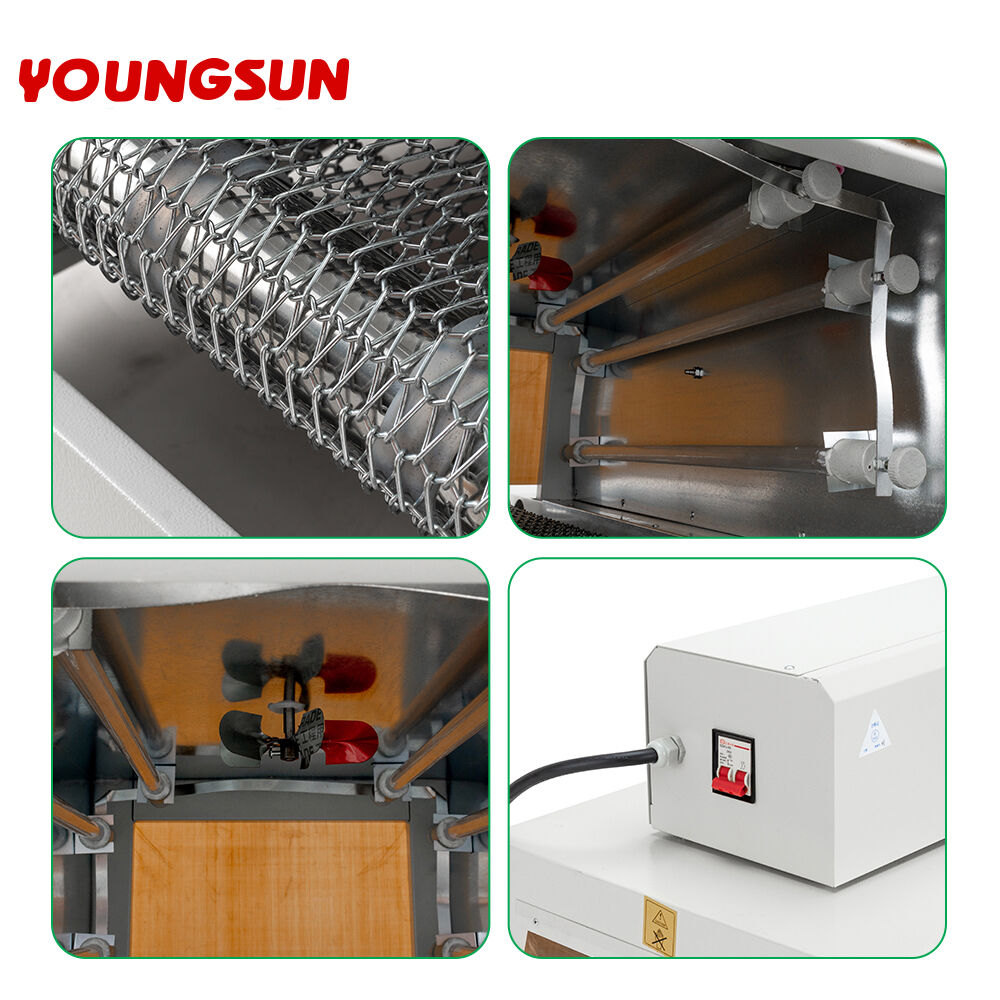 BS-3020 Mesh Thermal Shrink  Packaging Machine Wrap Shrinking Tunnel Machine  Plastic Commercial Farm Bottle Packing Machine