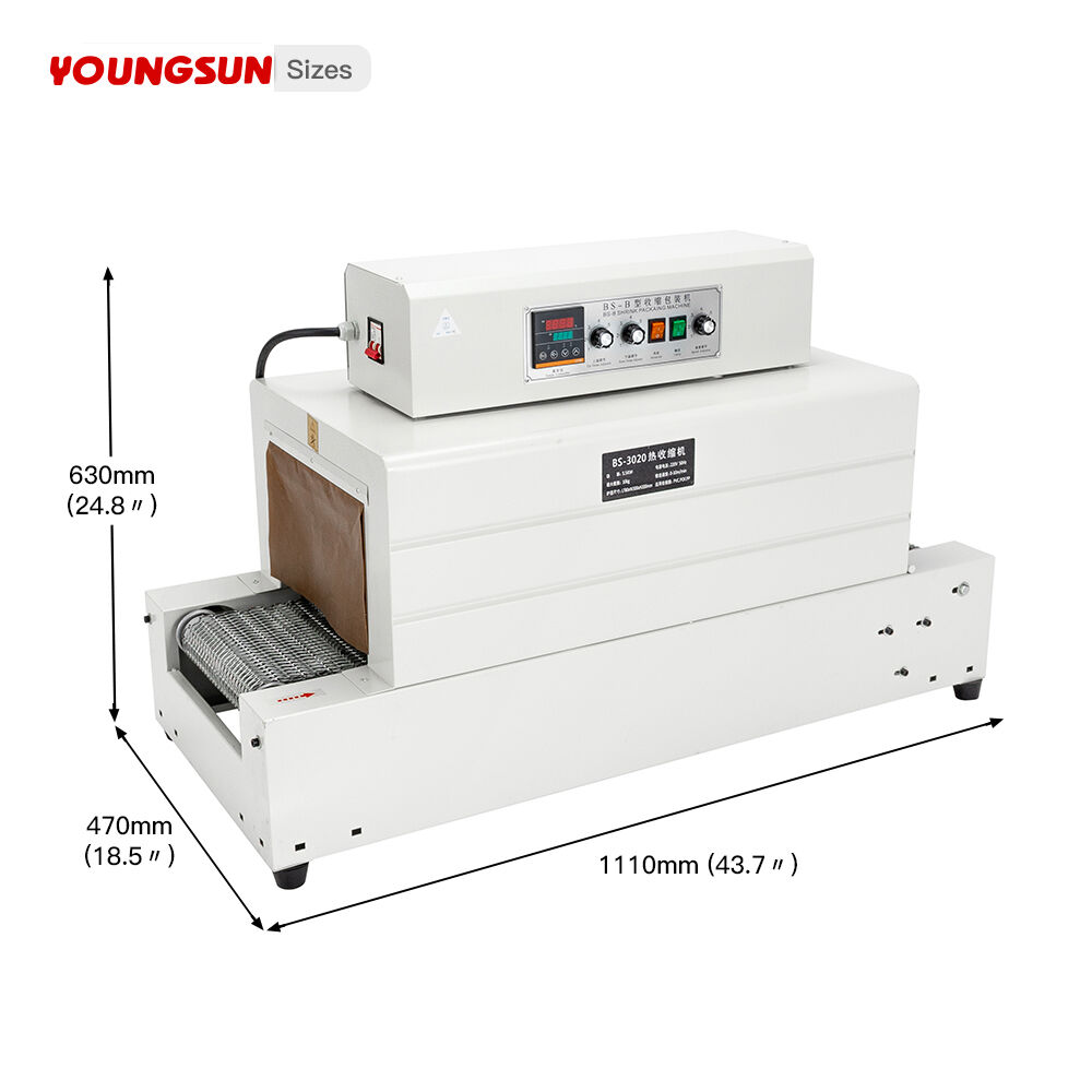 BS-3020 Mesh Thermal Shrink  Packaging Machine Wrap Shrinking Tunnel Machine  Plastic Commercial Farm Bottle Packing Machine