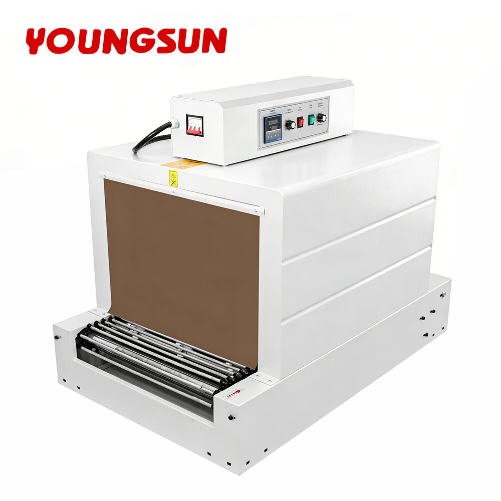 Mesin Pembungkus Panas Berbasis Rantai BS-6040, Peralatan Pengemasan dengan Teknologi Heat Shrink, Mesin Tunnel Shrink, Produsen