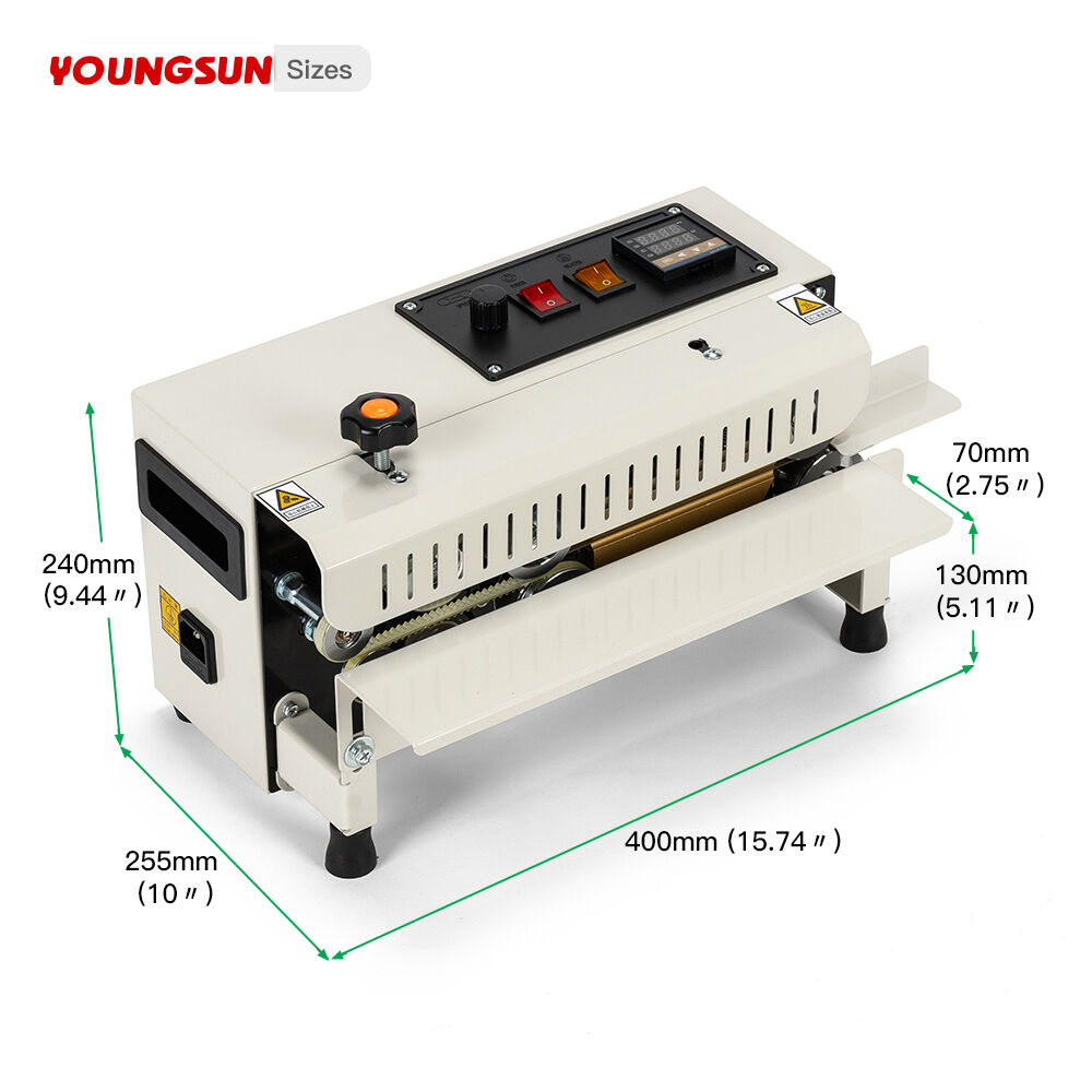 FR-400 Mini Pouch Sealing Machine Heat Sealing Machine Continuous Band Heat Sealing Machines For Food Packaging