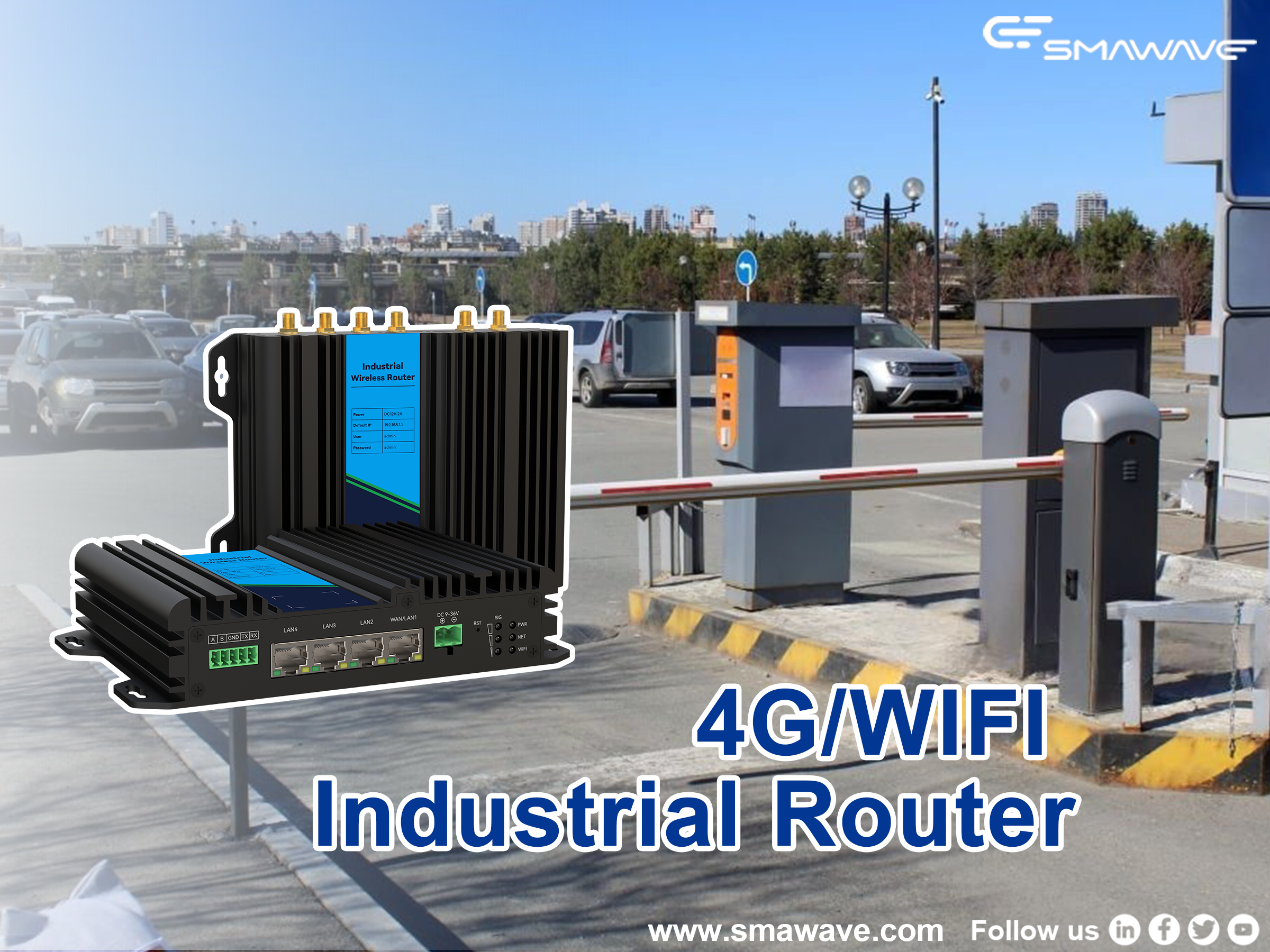 Giải Pháp IoT Đậu Xe Thông Minh Dựa Trên Ứng Dụng Bộ Định Tuyến Công Nghiệp 4G