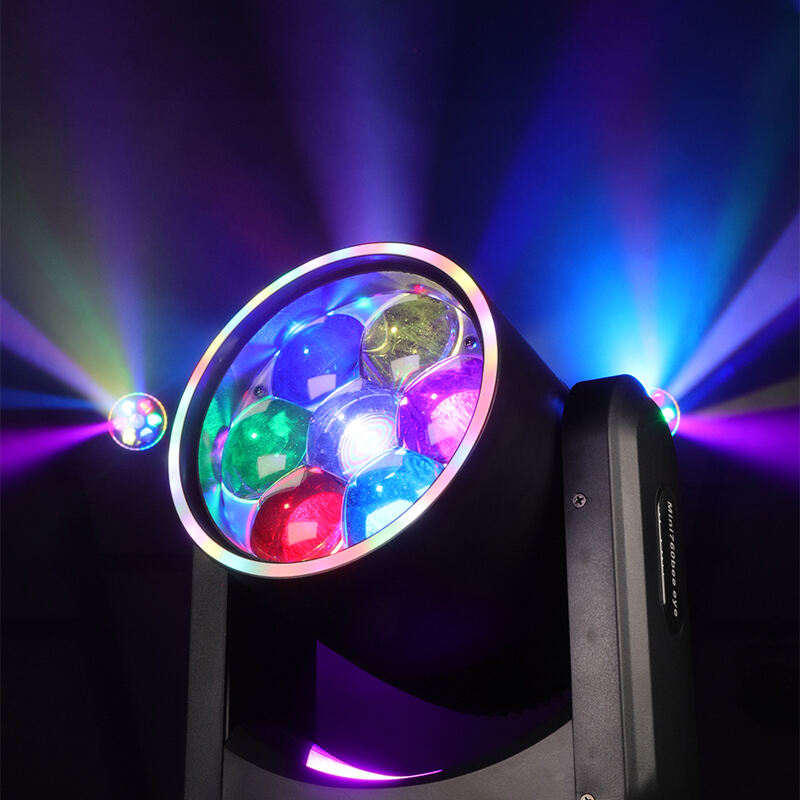 Mini 7×60W Bee  Eye Moving Light With Ring
