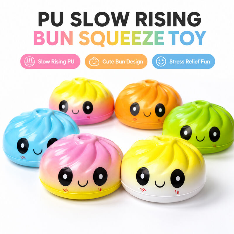 Wholesale High Quality PU Slow Rising Squishy Toy Big Eyes Expression Dumplings Squeeze Toys for Children