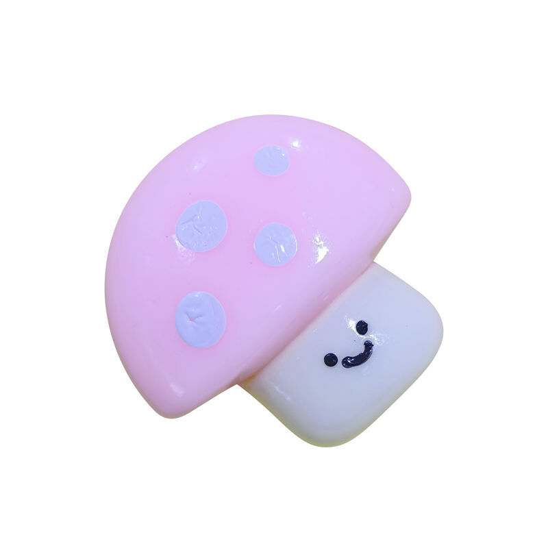 Manufacturer Custom Cute TPR Mushroom Shaped Pinch Stress Relief Toys Soft Slow Rising Decompressor Mud Feeling Toys