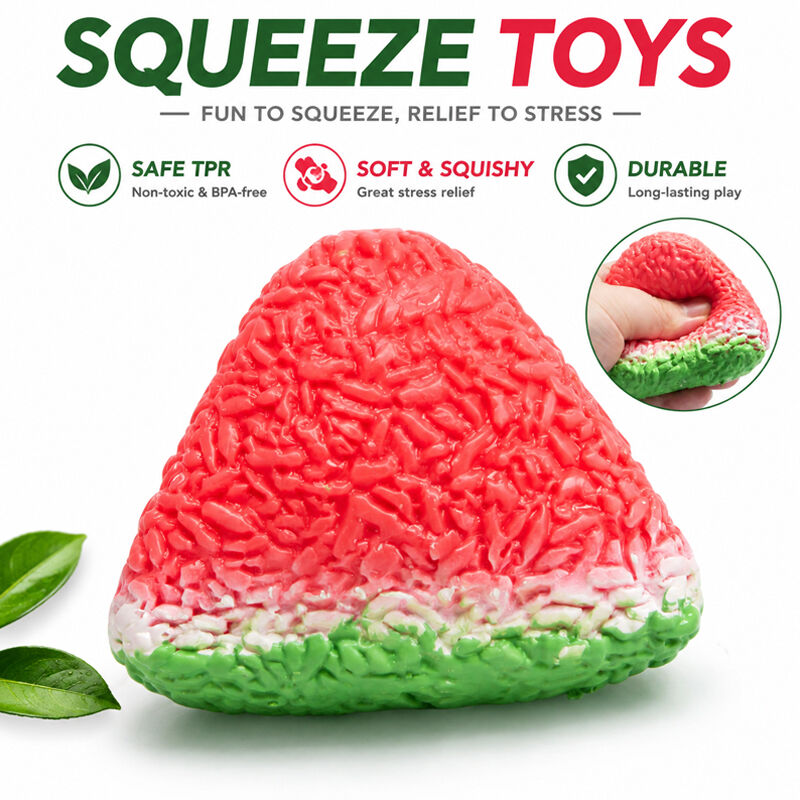 Soft TPR Watermelon Squeeze Toy Stress Relief Fidget Toy for Kids Adults Anti Anxiety Sensory Toy