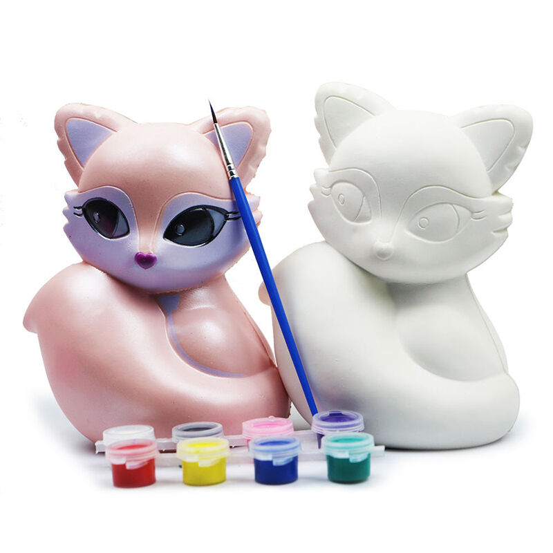 DIY Painting Squishies Kawaii Slow Rising Squishies Kid Game Squeeze DIY Toys