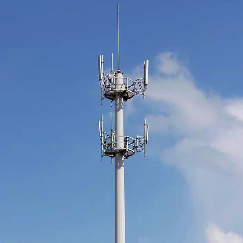 Customized steel tube mono pole telecom tower