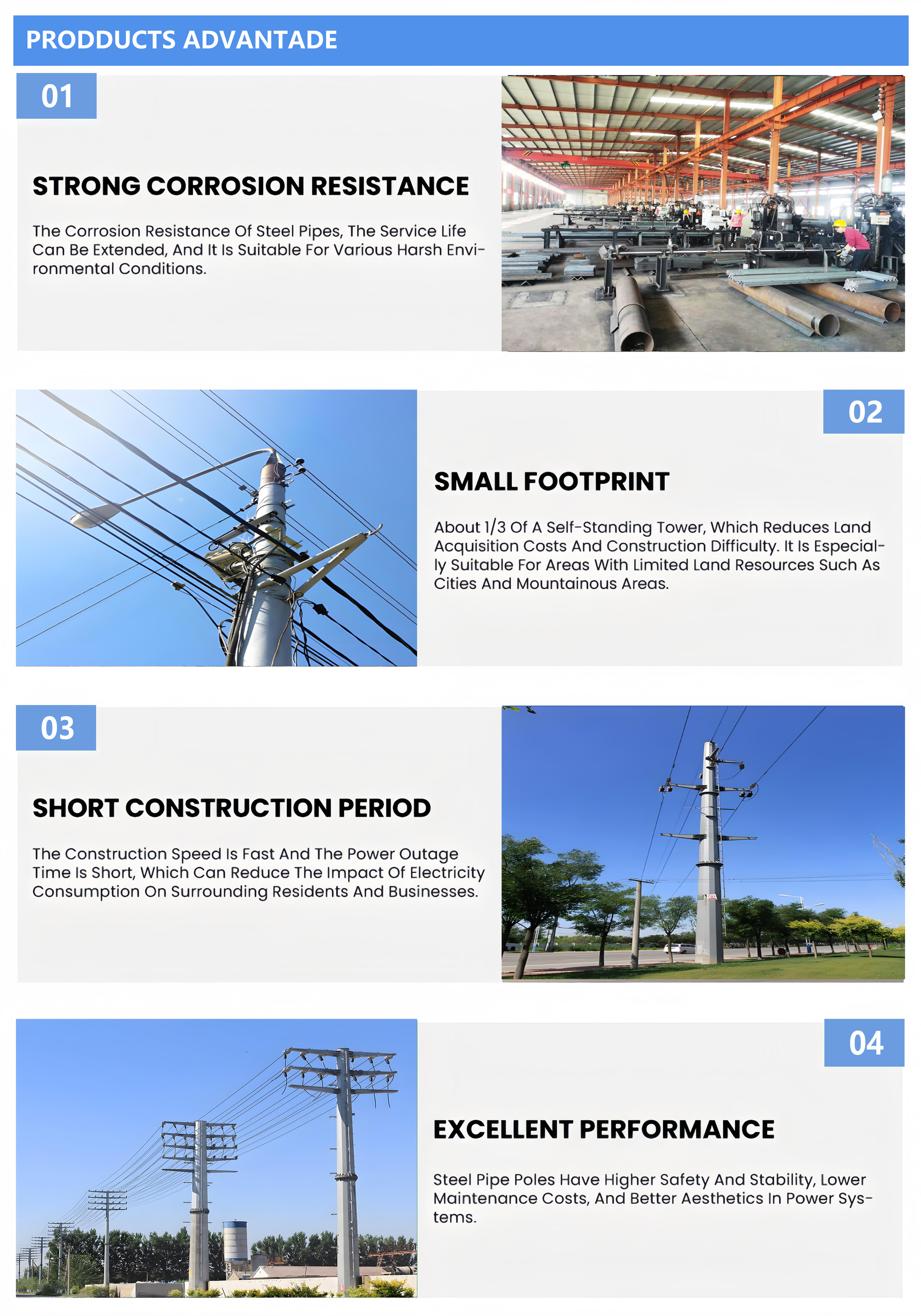 transmission line electrical power pole hdg polygonal shape 11kv transmission line pole-6