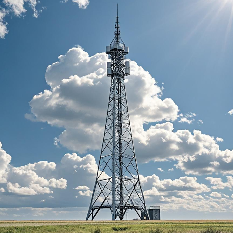 Tour d'angle en acier à 4 pieds, antenne de signal GSM/Radio/4G/5G, tour de télécommunication autoportante