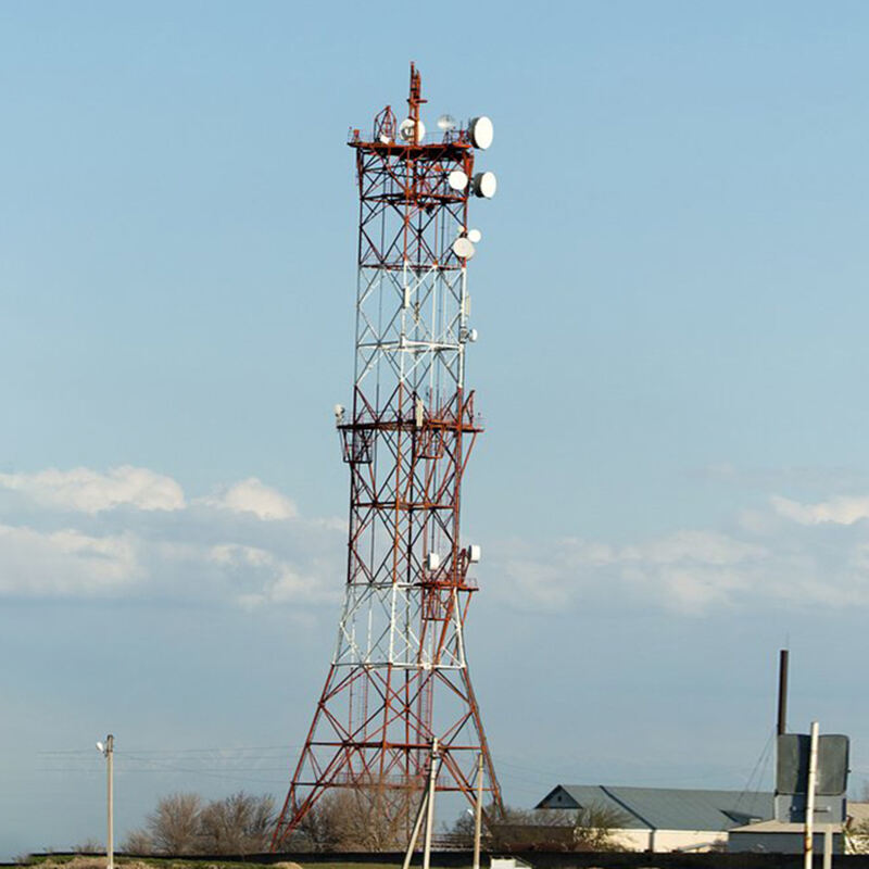 4 legs self support GSM telecom tower galvanized steel communication tower 