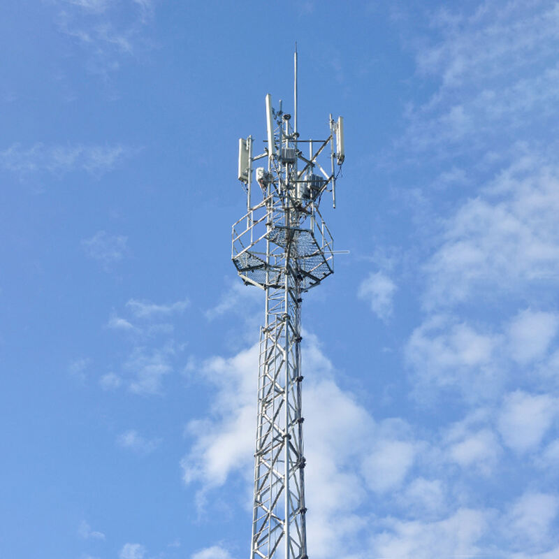 3 legs tubular telecommunication tower 15M 20M 25M 30M 35M 40M 45M 50M self supporting tube tower