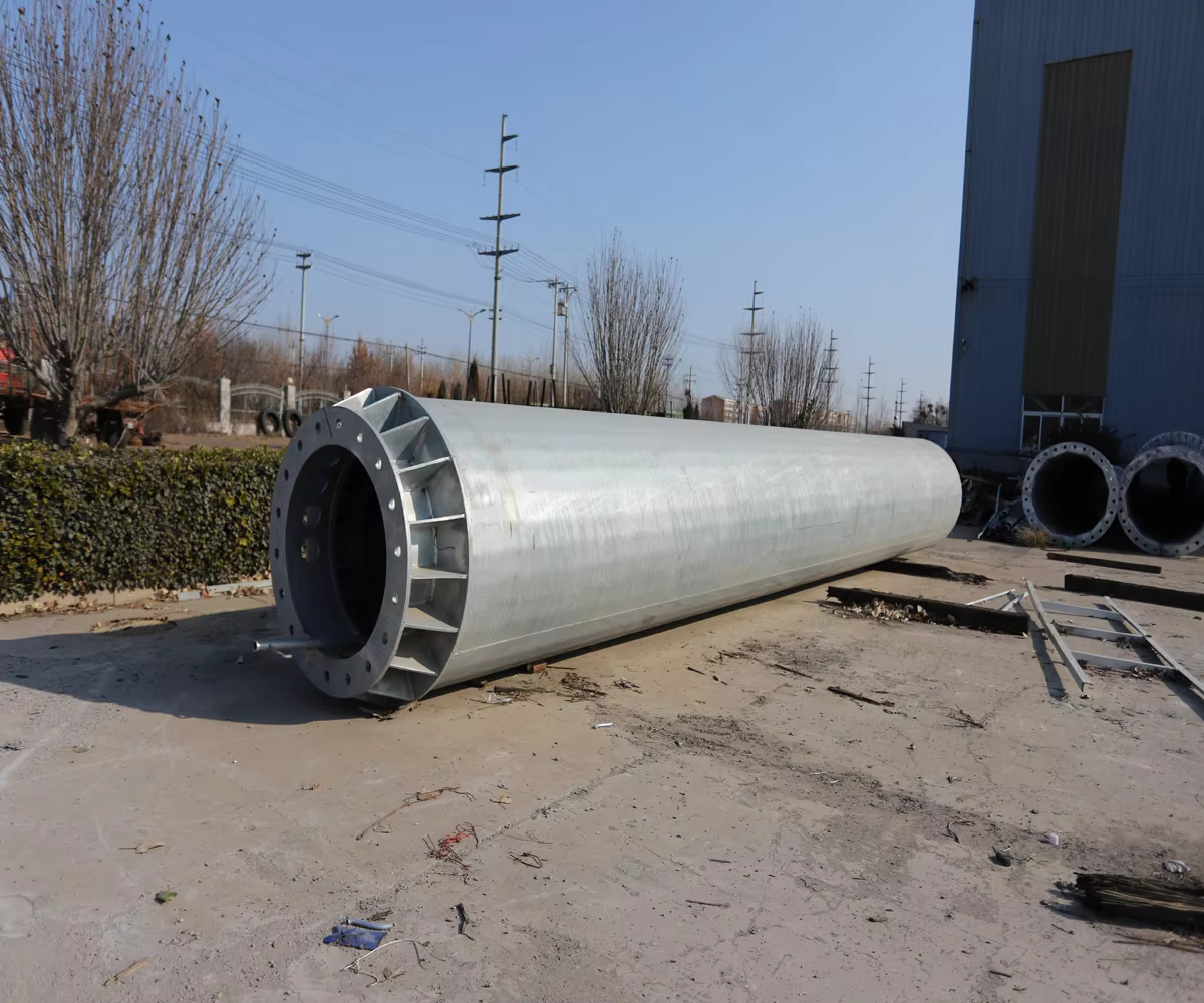 transmission line electrical power pole hdg polygonal shape 11kv transmission line pole-3