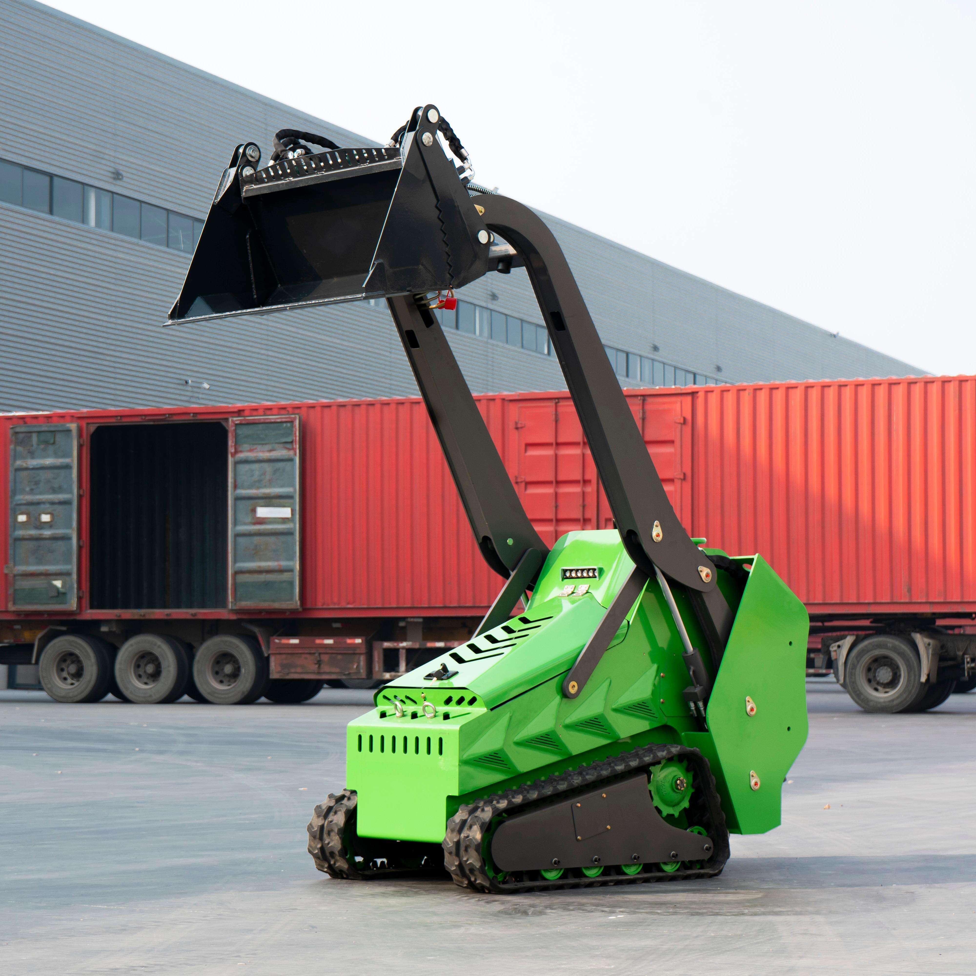 New Green Best Efficient Cheap Price Three-cylinder Skid Steer Loaders Efficiency Turning in Place for Sale