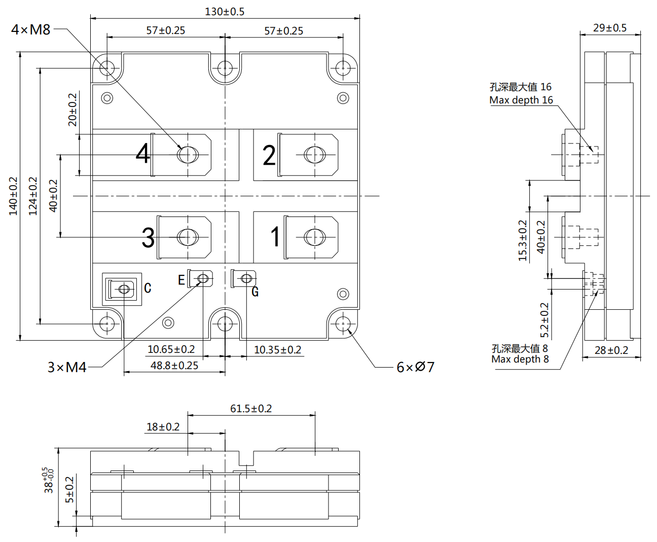 ymif1000 33igbt module3300v 1000a-40