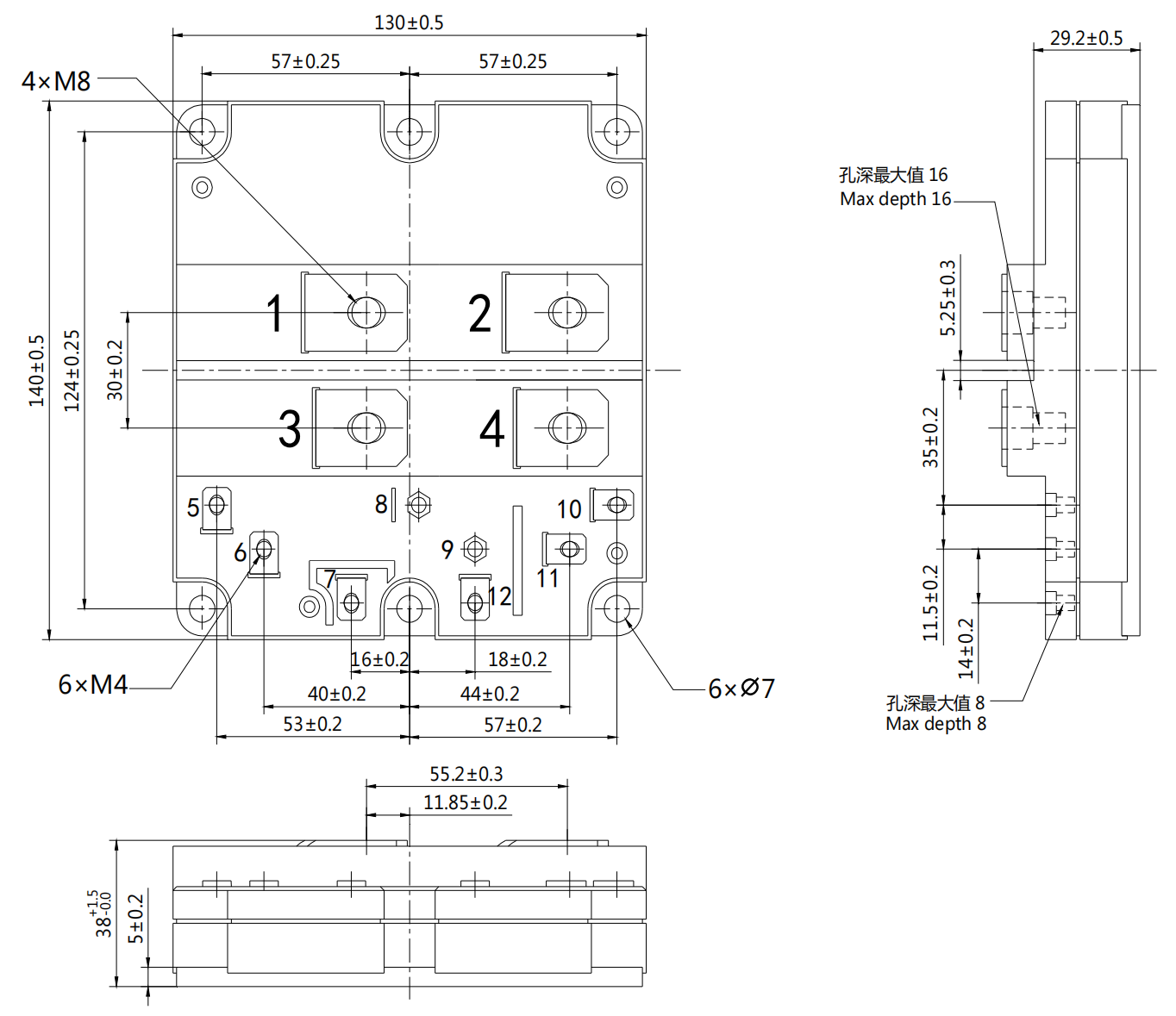 ymibd800 17tim800ddm17 psa011igbt module1700v 800a-32