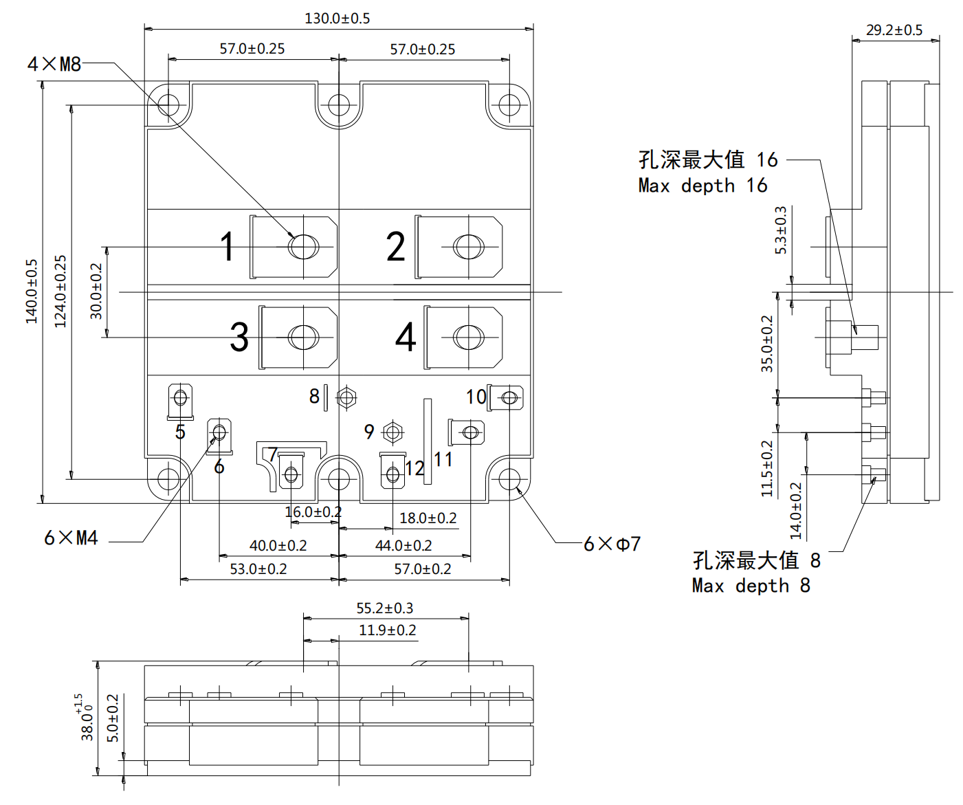 ymibd1200 17tim1200ddm17 tsa000igbt module1700v 1200acrrc-32