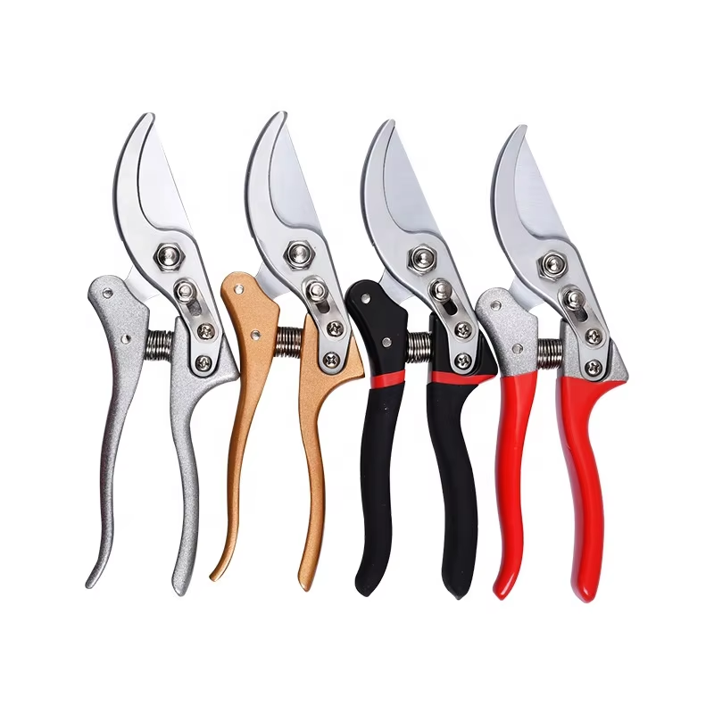 What features make pruning shears suitable for different plant types?