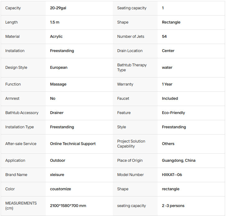 Contemporary Design Acrylic Bathtub 2 Recliners 1 Seat for Villa & Bathroom Project manufacture