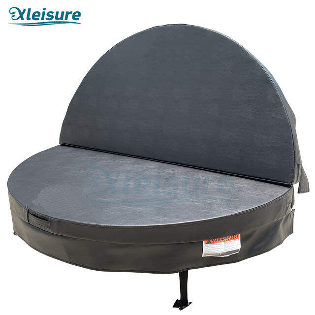 Customized Spa Cover Luxury Leather Acrylic Hot Tub Cover Modern Design Best Insulation Performance Waterproof Swim Spa Cover