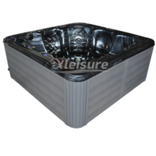 Disseny europeu d'estil lliure rectangular en material ABS, spa d'aigua calenta de massatge sexual per a exterior, banyera hidroelèctrica rectangular inclòs