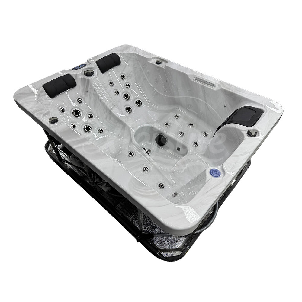 Contemporary Design Acrylic Bathtub 2 Recliners 1 Seat for Villa & Bathroom Project