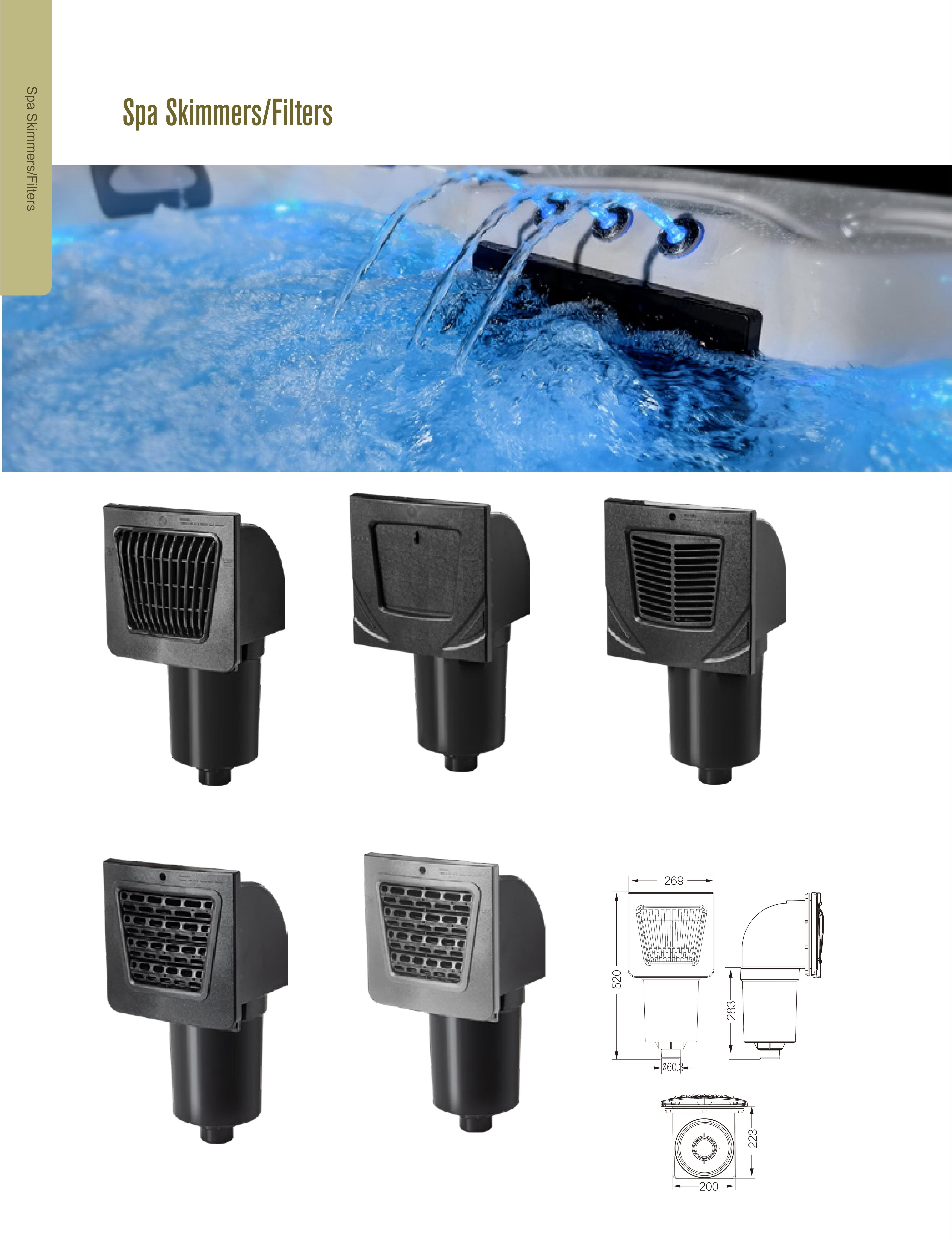 ABS Material single-Barrel Swim Spa Skimmer manufacture