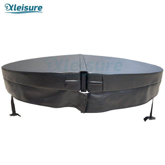 Best-selling Outdoor Waterproof Durable Custom Spa Cover for Hot Tubs Vinyl Eco-Friendly Safety-Rated Locking Straps Swim Spa