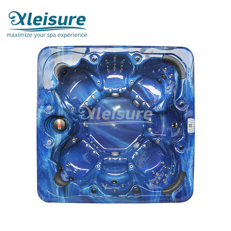 European Design Freestanding Rectangle ABS Material Sex Massage Hot Water Spa Outdoor Included Rectangular Air Hydro Bath Tub