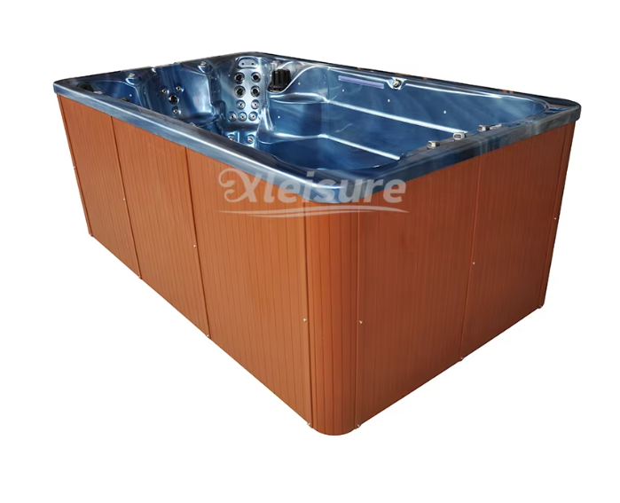 Japanese Home Rectangular Outdoor Swim Spa 4m Length with Hot Jet Features Whirlpool Pool with Rectangular Pattern